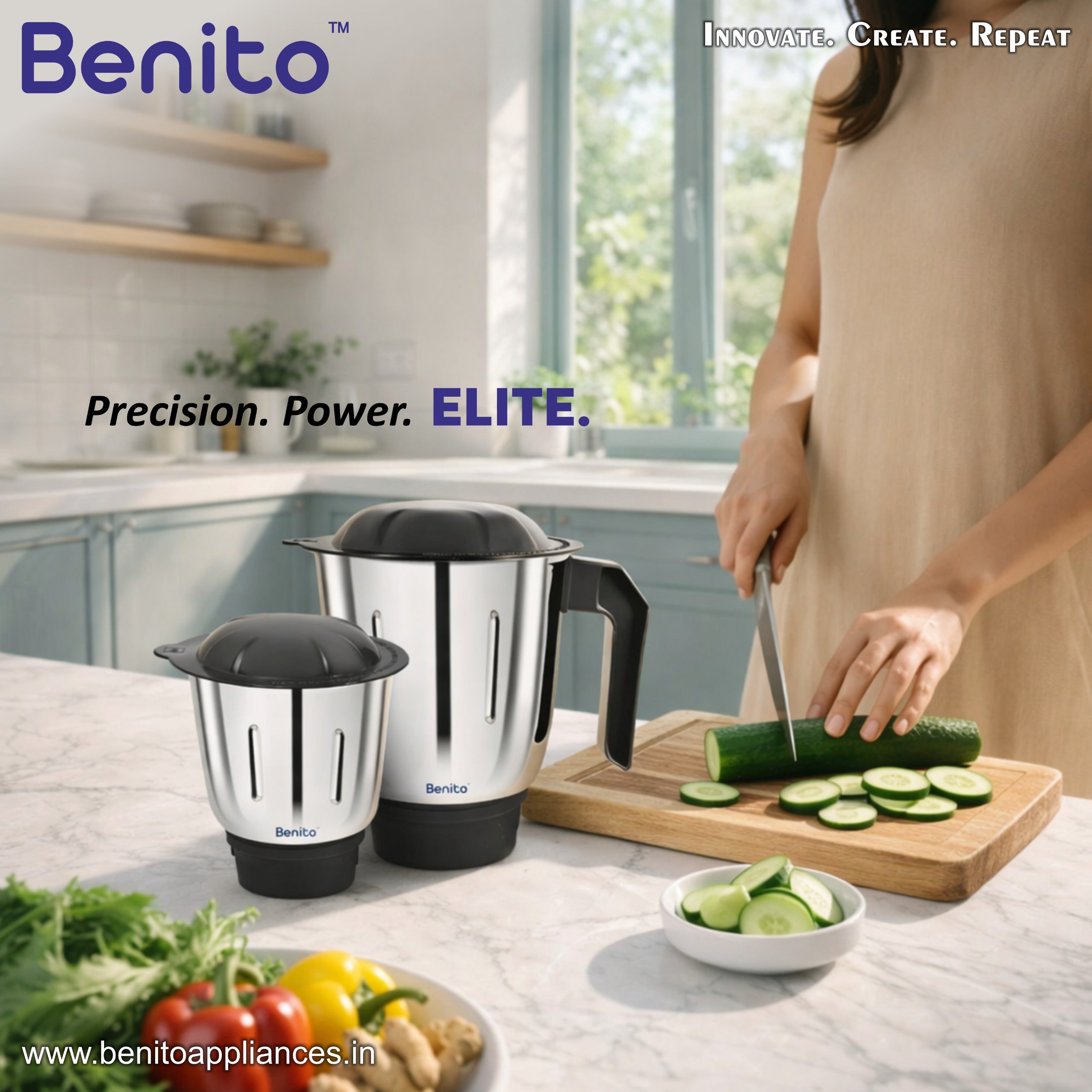 Elite 1200ml - 1500ml Stainless Steel Jar Set.
