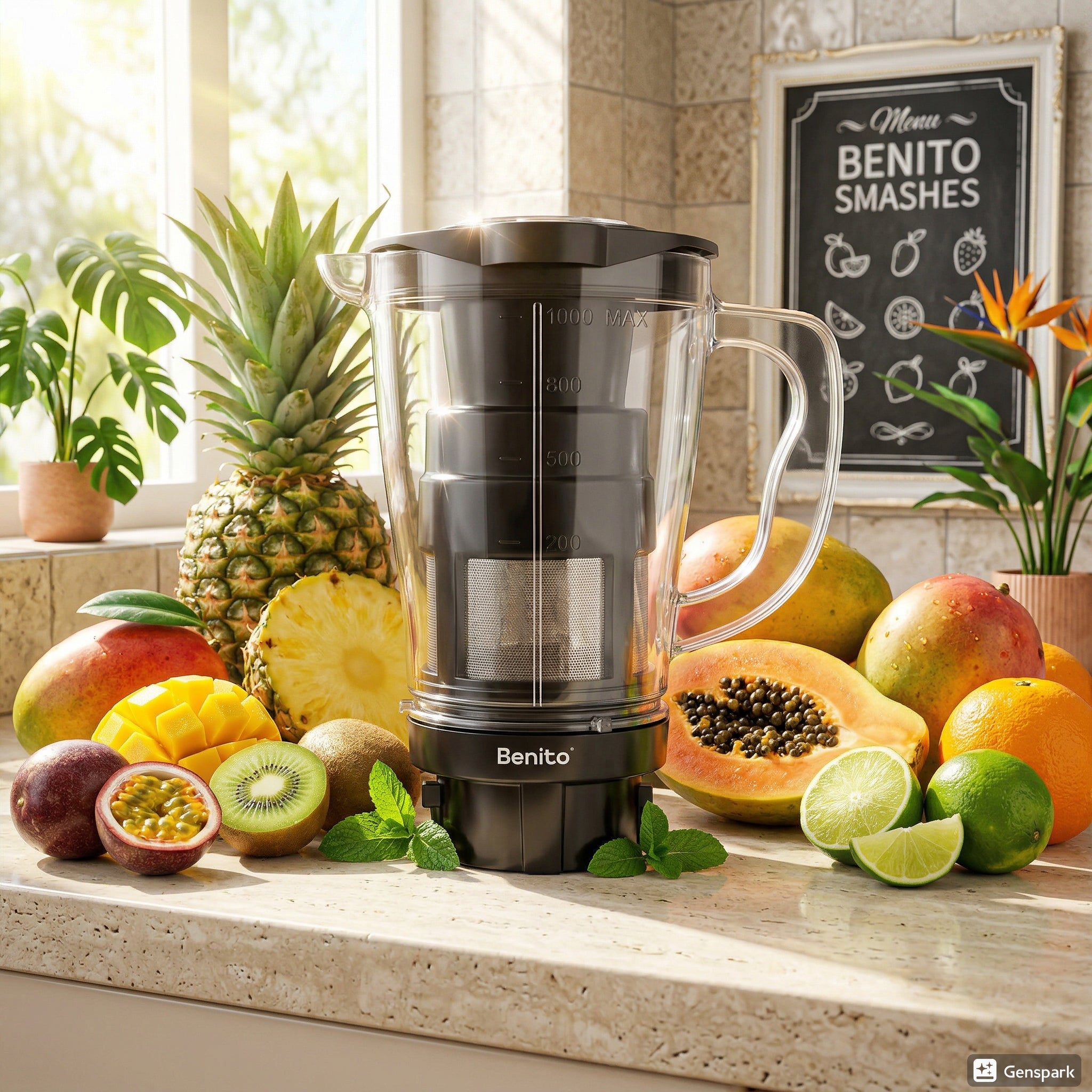Centro Prime 1L Polycarbonate Juicer Jar with Filter.