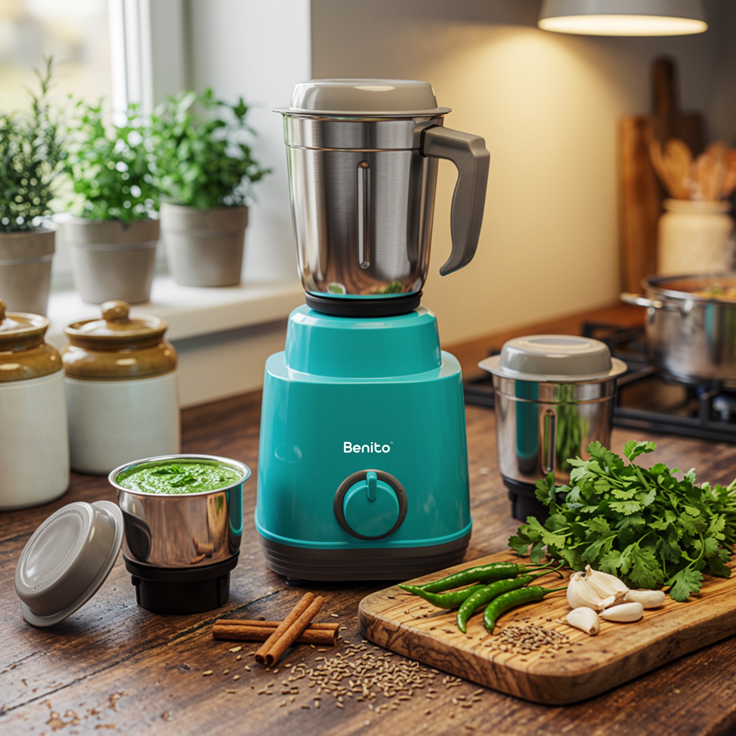 Turin 550W Mixer Grinder with 3 Jars.